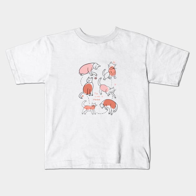 The Time Is Meow Kids T-Shirt by Red Rov